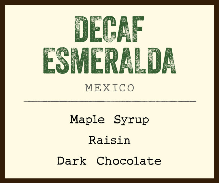decaf esmeralda label