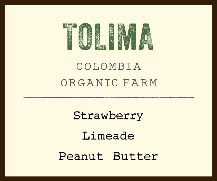 tolima colombia coffee label